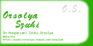 orsolya szuhi business card